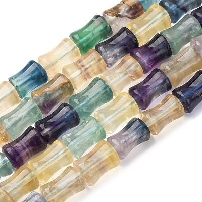 Natural Colorful Fluorite Beads Strands G-H051-B01-02-1