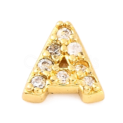 Rack Plating Brass Micro Pave Cubic Zirconia Cabochons KK-F874-04G-A-1