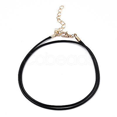 Waxed Cotton Cord Necklace Making MAK-YWC0001-01KC-01-1