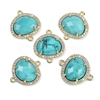 Dyed Natural Howlite Faceted Oval Links G-B126-01G-14-1