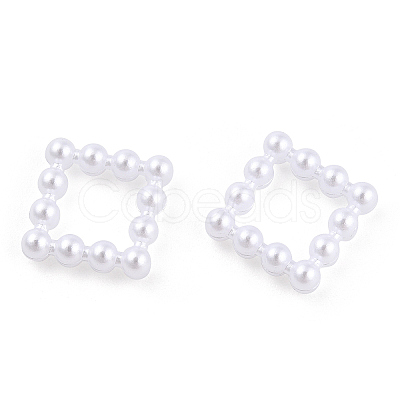 ABS Plastic Imitation Pearl Linking Rings OACR-T015-08-01-1