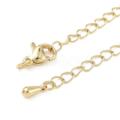 Teardrop Brass End with Chain X-KK-Z117-01G-1