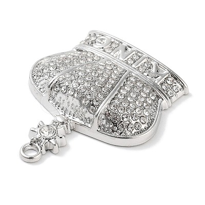 Alloy Rhinestone Pendants ALRI-S001-11P-1