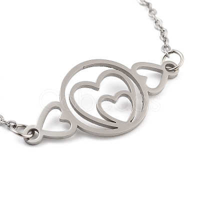 Non-Tarnish Stainless Steel Cable Chain Link Bracelets for Women Men STAS-Z061-01P-11-1