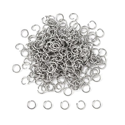 Tarnish Resistant 304 Stainless Steel Open Jump Rings X-STAS-E011-6x0.8mm-1