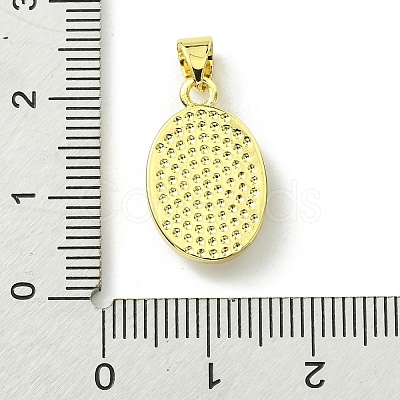 Rack Plating Brass Pave Natural Shell Pendants KK-A204-01A-05G-1