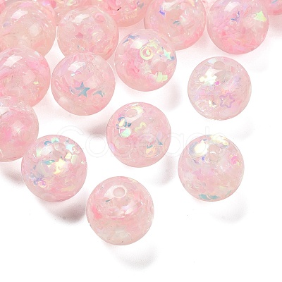 Transparent Resin with Paillette Beads RESI-G110-01H-1