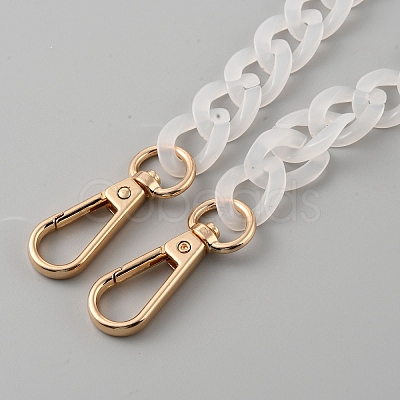 Acrylic Imitation Jelly Curb Chain Link Purse Chains FIND-WH0126-257A-1