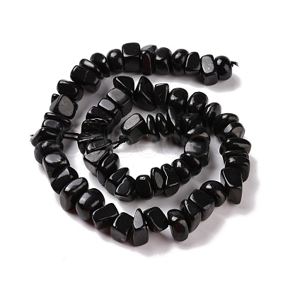 Natural Shungite Stone Beads Strands G-G925-04A-1