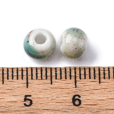 Bright Glazed Porcelain Beads PORC-D300-A08-1