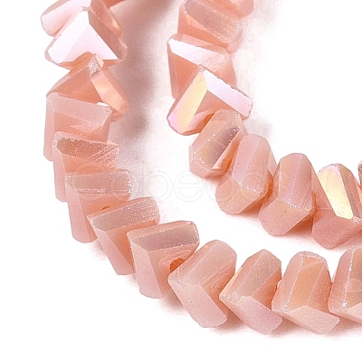 Electroplate Opaque Glass Beads Strands EGLA-Q139-01A-C04-1