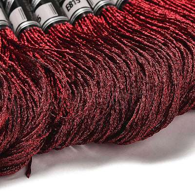 10 Skeins 12-Ply Metallic Polyester Embroidery Floss OCOR-Q057-A07-1