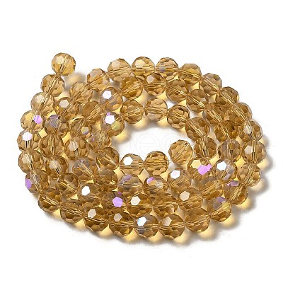 Electroplate Transparent Glass Beads Strands EGLA-A035-T10mm-L17-1