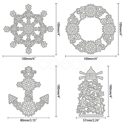 Ocean Series Carbon Steel Cutting Dies Stencils DIY-DM0001-28-1