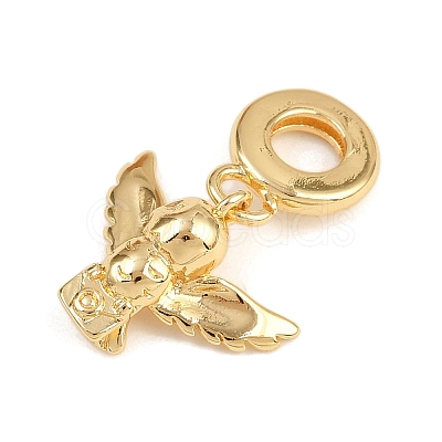 Brass European Dangle Charms KK-N271-33G-1