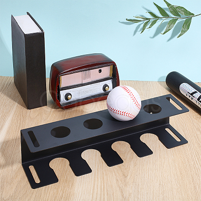4-Slot Iron Wall Mounted Baseball Bat Display Stands ODIS-WH0696-197-1