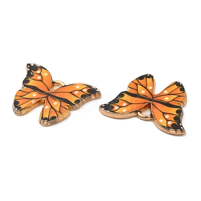 Light Gold Tone Alloy Enamel Pendants ENAM-M059-05KCG-01-1