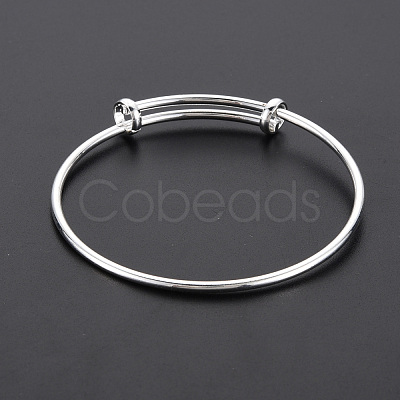 Electrophoresis Iron Expandable Bangle Making BJEW-S146-01-1