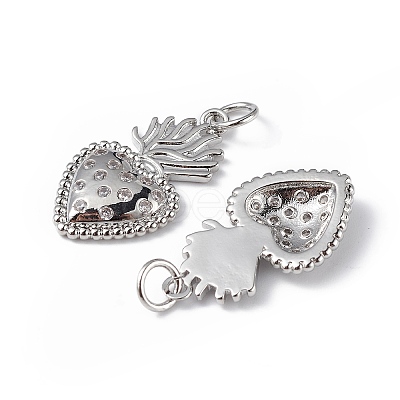 Rack Plating Brass Micro Pave Cubic Zirconia Pendants LS-KK-F848-11P-1