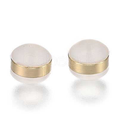 Brass Rings Silicone Ear Nuts SIL-N003-04LG-1