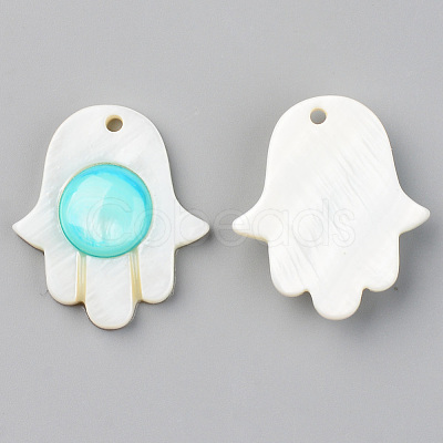 Natural Freshwater Shell Pendants SHEL-S276-102-1