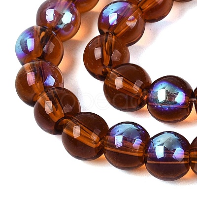 Transparent Electroplate Glass Beads Strands EGLA-Q132-6MM-01A-05-1