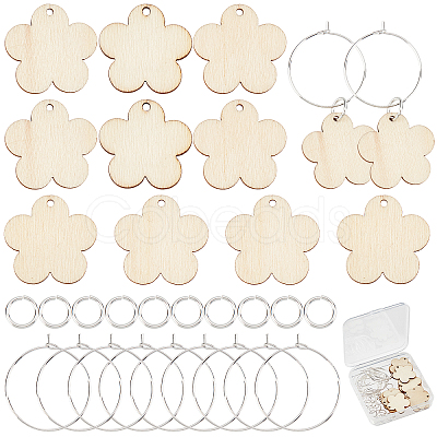 DIY Flower Wine Glass Charm Tags Making Kit DIY-SC0018-59-1