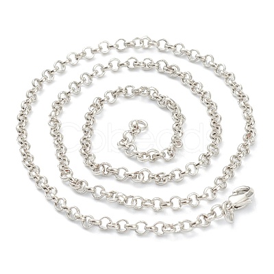 Brass Rolo Chain Necklace Making MAK-F036-01P-1