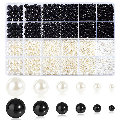 PandaHall Elite 3492Pcs 12 Styles PandaHall Elite Imitation Pearl Acrylic Beads OACR-PH0004-13-1