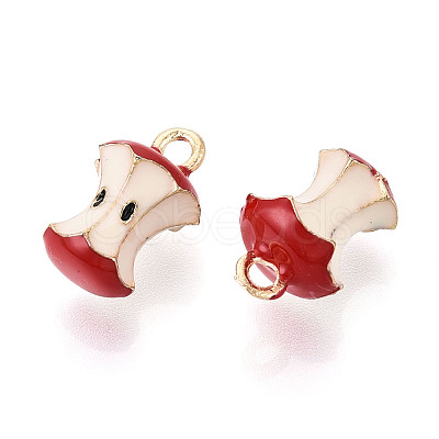 Fruit Alloy Enamel Charms ENAM-N062-06D-1