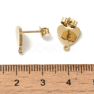 Ion Plating(IP) 304 Stainless Steel Stud Earring Findings STAS-I206-33G-1