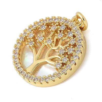 Brass Micro Pave Cubic Zirconia Pendants X1-KK-K298-16G-02-1