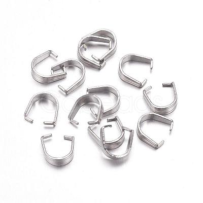 Tarnish Resistant 304 Stainless Steel Snap on Bails STAS-F117-15P-3x8mm-1