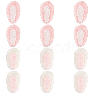 12Pcs 2 Colors Felt Rabbit Ear Ornament Accessories FIND-FG0002-31-1