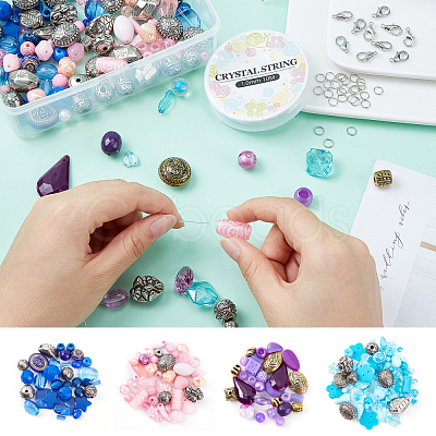 DIY Stretch Bracelets Making Kits DIY-CA0002-46-1