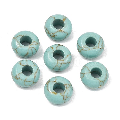 Synthetic Synthetic Turquoise European Beads GG-CBA02C4-06A-1