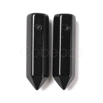 Natural Obsidian Pointed Pendants G-D460-01N-1