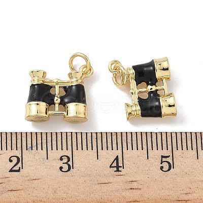 Brass Enamel Pendants KK-P325-23G-01-1