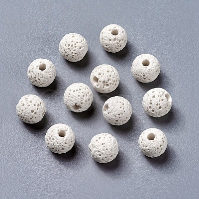 Unwaxed Natural Lava Rock Beads LS-X-G-F325-8mm-A14-1