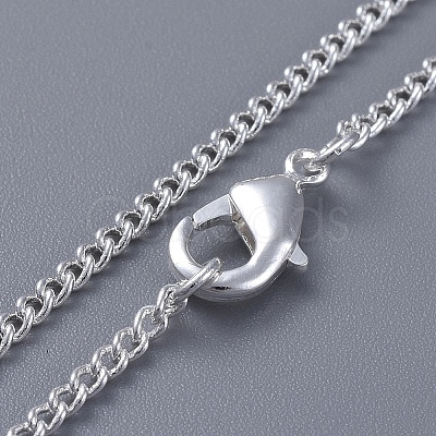 Brass Twisted Curb Chain Necklaces NJEW-BB10884-18-1
