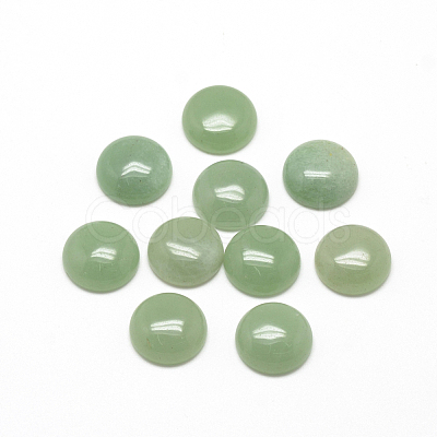 Natural Green Aventurine Cabochons G-R416-10mm-43-1
