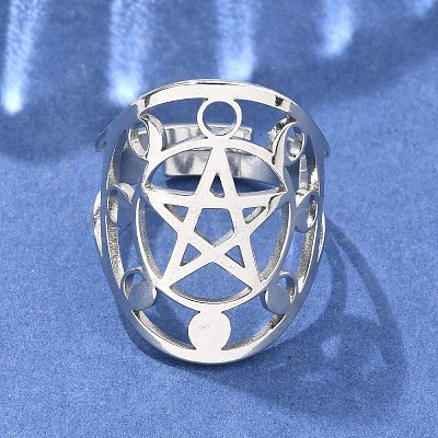 Non-Tarnish 304 Stainless Steel Adjustable Rings LS-RJEW-P080-01P-1