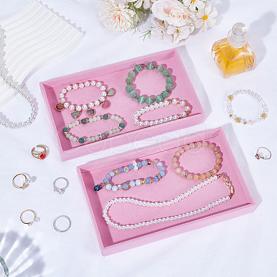 2Pcs Rectangle Velvet Display Trays ODIS-SP0001-18B-1