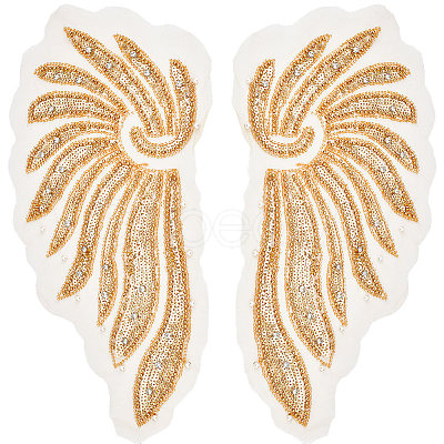 2Pcs 2 Styles Polyester Embroidery Sew on Appliques DIY-CY0001-02A-02-1