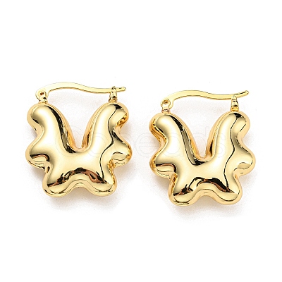 Flower Hoop Earrings EJEW-G355-08G-1