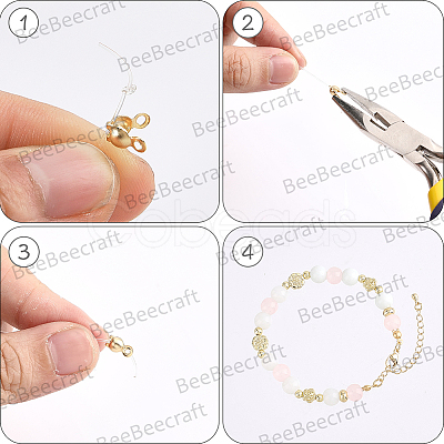 100Pcs Brass Bead Tips KK-BBC0025-47-1