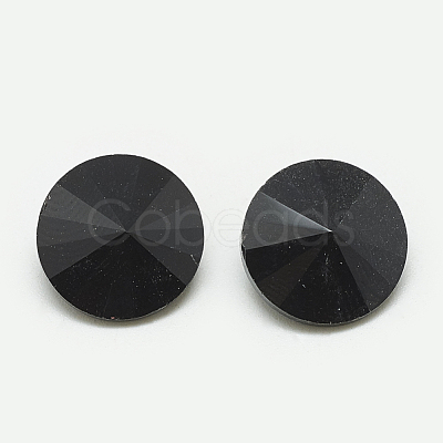 Pointed Back Glass Rhinestone Cabochons RGLA-T086-10mm-02-1