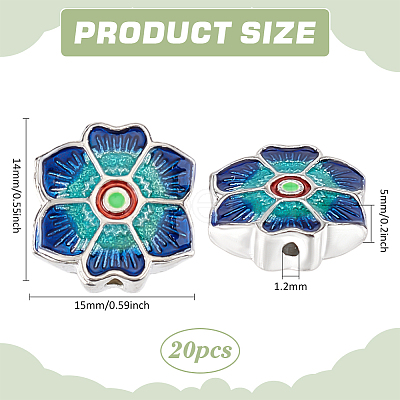 20Pcs Alloy Enamel Beads ENAM-PH0002-92-1