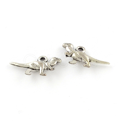 Tibetan Style Zinc Alloy Dinosaur Pendants X-TIBEP-R334-348AS-RS-1