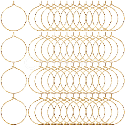 200Pcs Brass Wine Glass Charm Rings KK-SP0001-31B-G-1